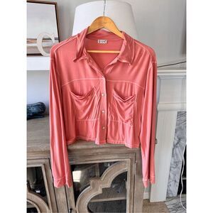 Intimately Free People Essential Pajama Top in Lipgloss Size Medium